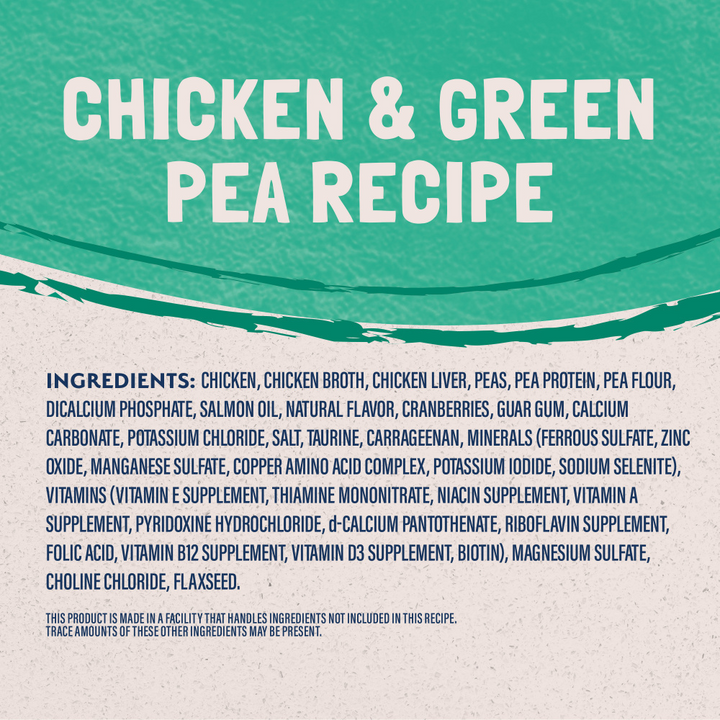 Natural Balance Limited Ingredient Wet Cat Food, Chicken & Green Pea Pate Recipe