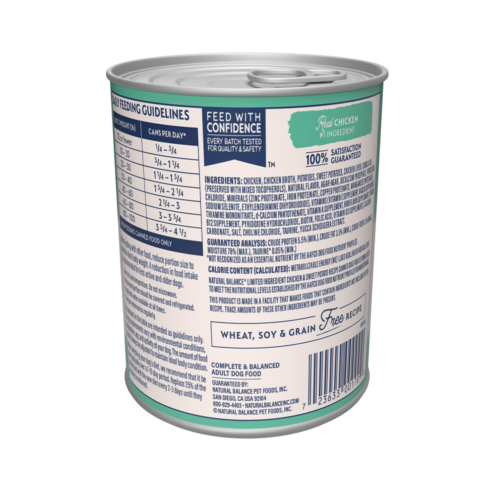 Natural Balance Limited Ingredient Wet Dog Food, Chicken & Sweet Potato Recipe