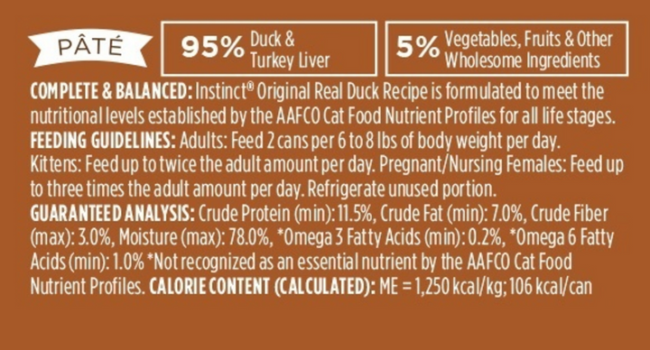 Instinct Grain Free Duck Wet Cat Food