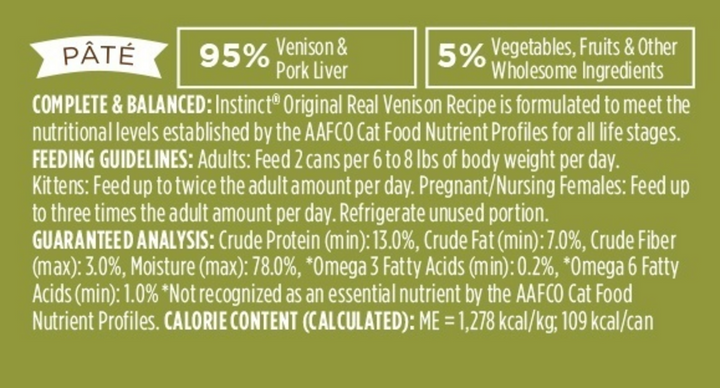 Instinct Grain-Free Venison Wet Cat Food