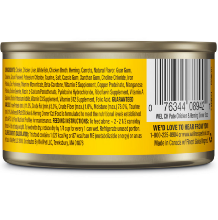 Wellness Complete Health Pate Chicken and Herring Wet Cat Food