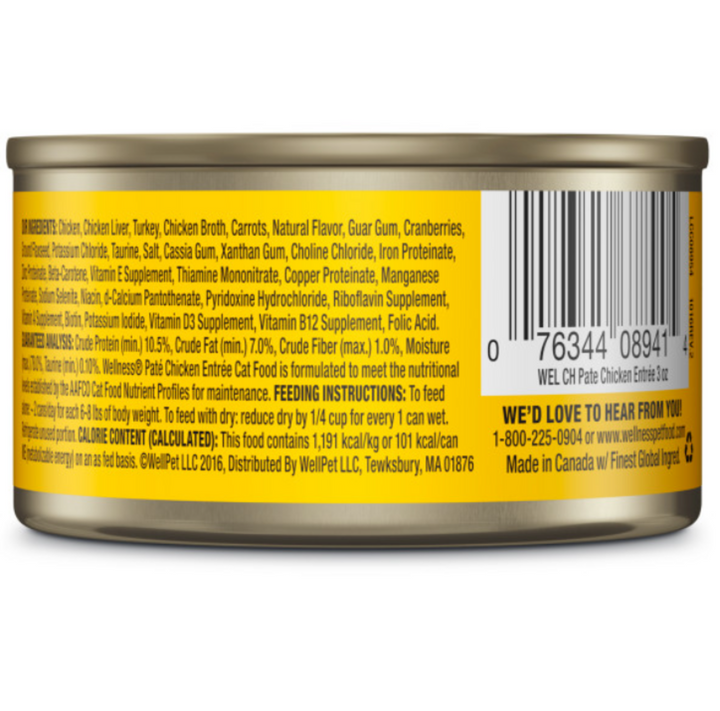 Wellness Complete Health Pate Chicken Entree Wet Cat Food