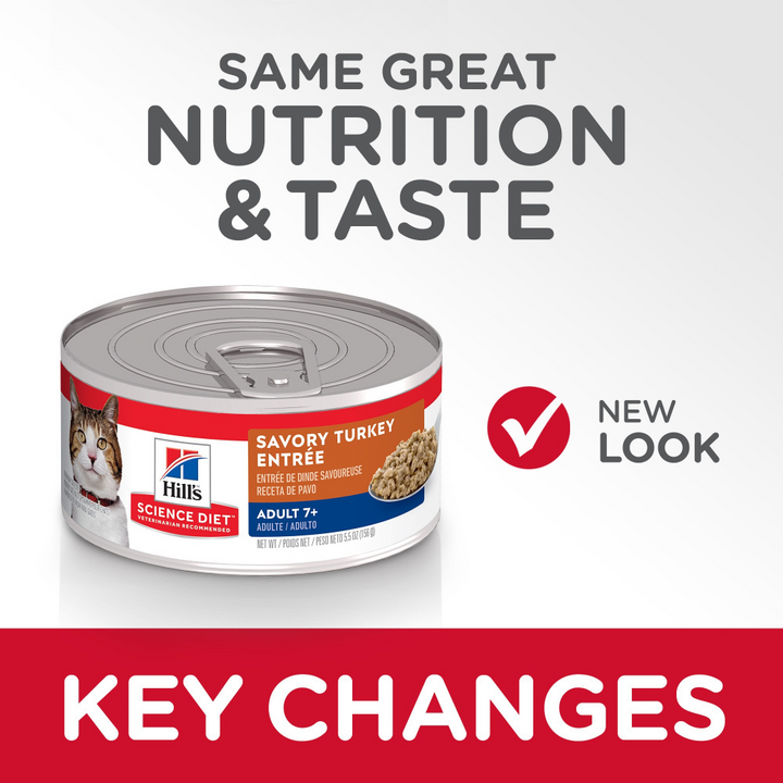 Hill's Science Diet Adult 7+ Savory Turkey Entree Canned Cat Food