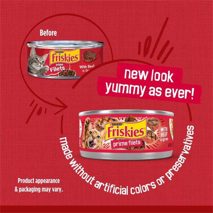 Friskies Prime Filets Beef in Gravy Wet Cat Food