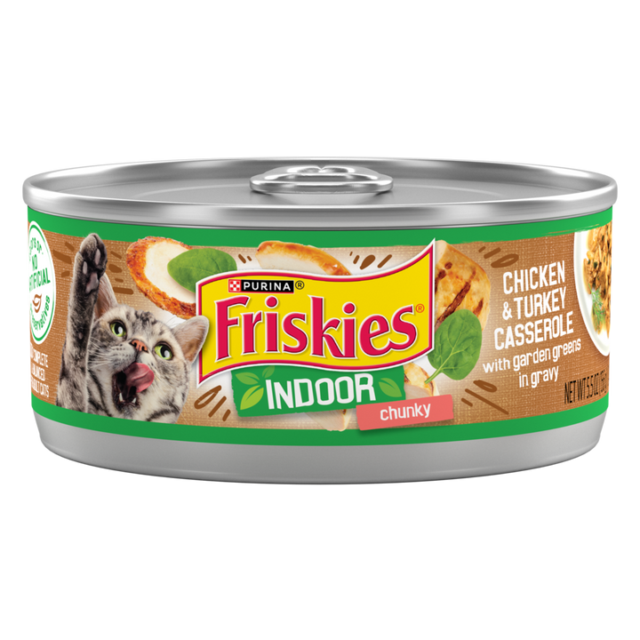 Friskies Indoor Chunky Chicken and Turkey Casserole Wet Cat Food