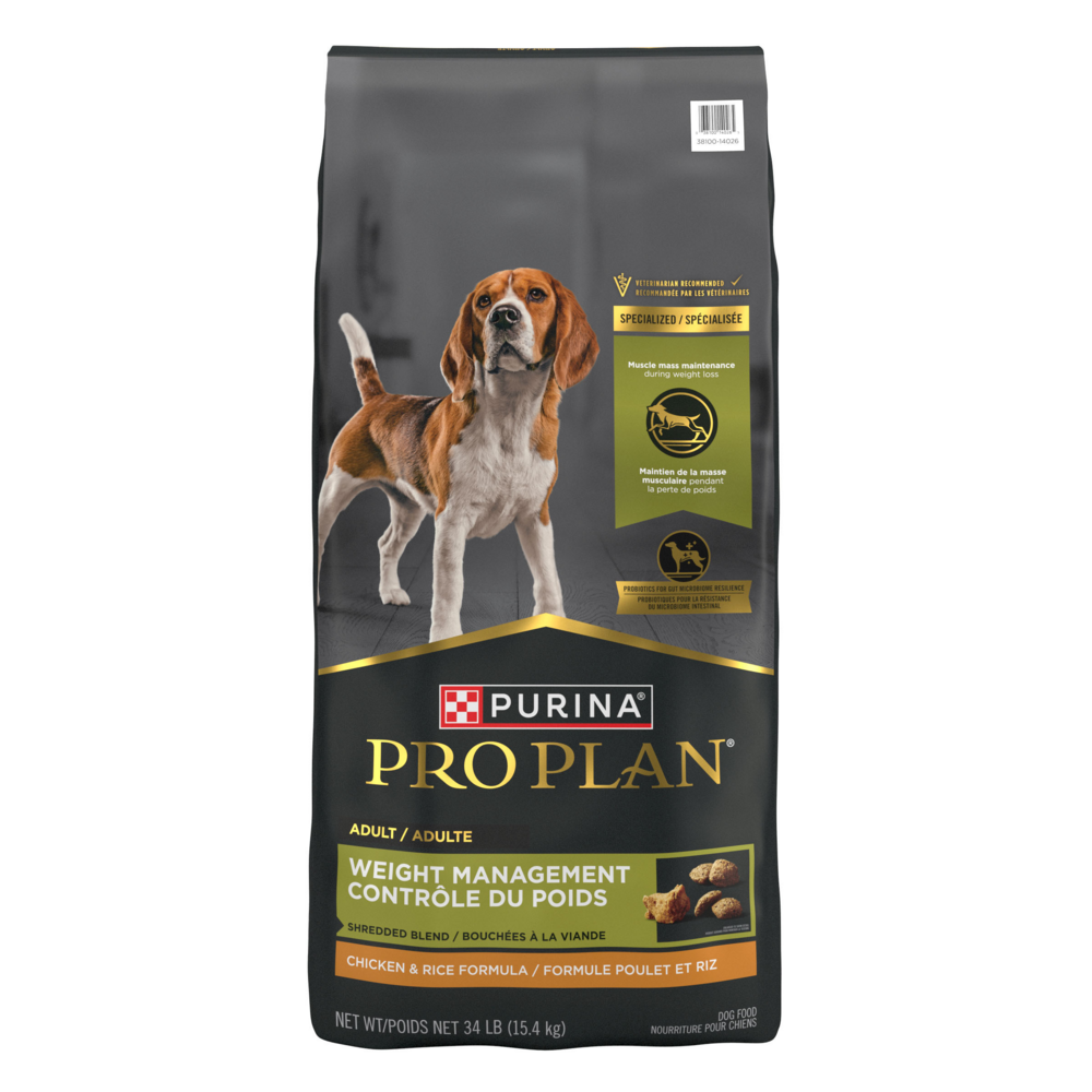 Purina Pro Plan Complete Essentials Adult Shredded Blend Weight Management Formula Dry Dog Food