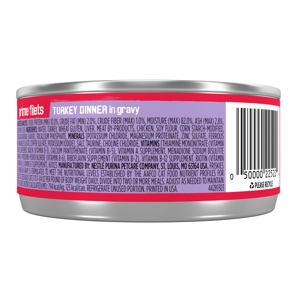 Friskies Prime Filets Turkey Dinner in Gravy Wet Cat Food