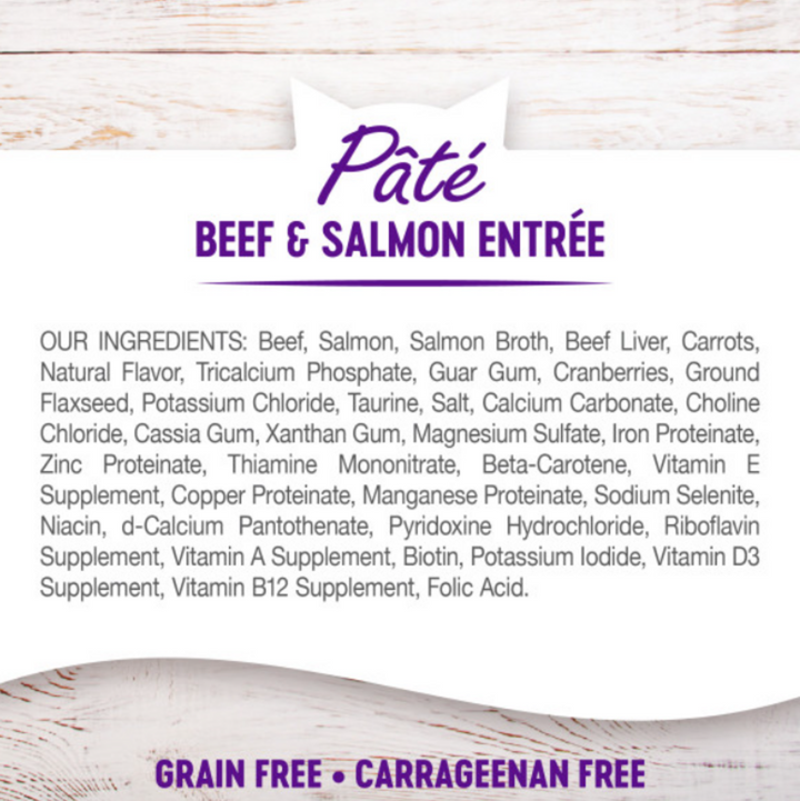 Wellness Complete Health Pate Beef and Salmon Entree Wet Cat Food