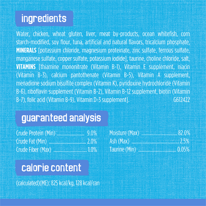 Friskies Savory Shreds Ocean Whitefish and Tuna Wet Cat Food