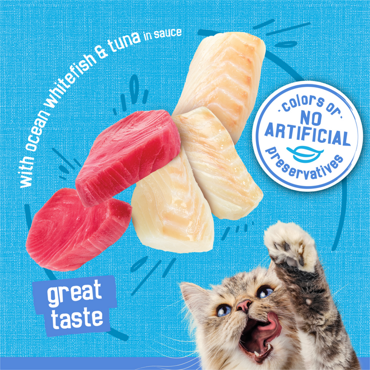 Friskies Savory Shreds Ocean Whitefish and Tuna Wet Cat Food