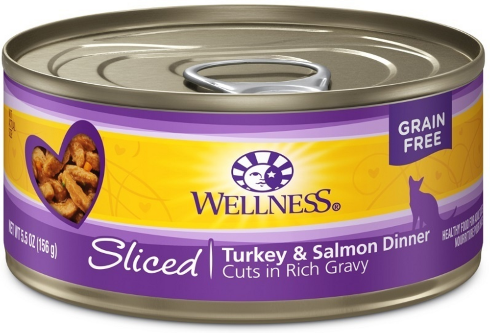 Wellness Complete Health Sliced Turkey and Salmon Dinner Wet Cat Food