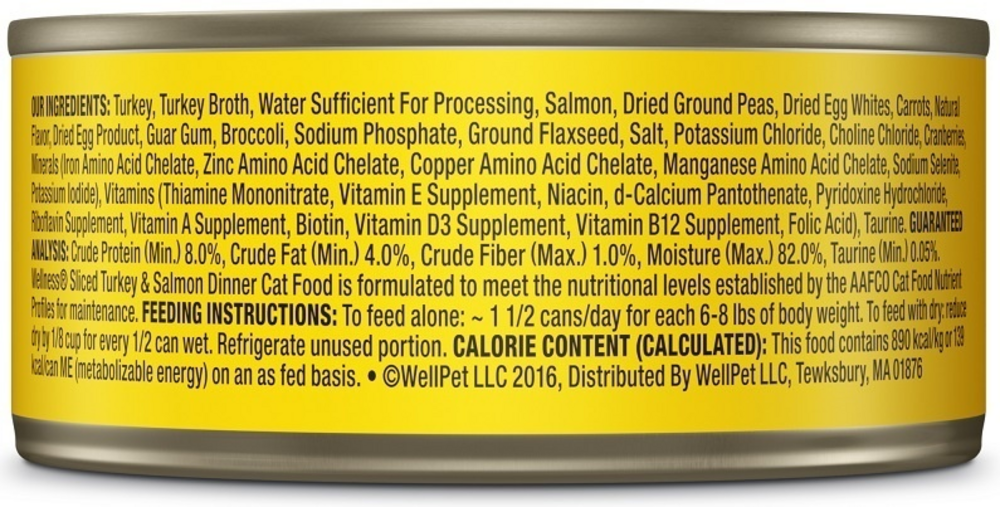 Wellness Complete Health Sliced Turkey and Salmon Dinner Wet Cat Food