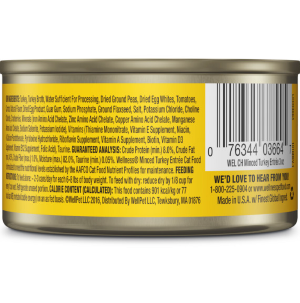 Wellness Complete Health Minced Turkey Entree Wet Cat Food