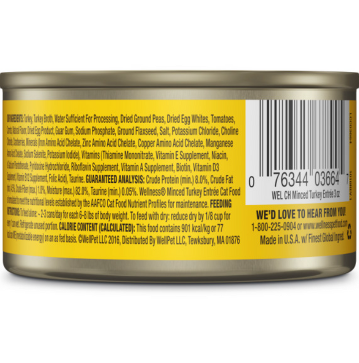 Wellness Complete Health Minced Turkey Entree Wet Cat Food