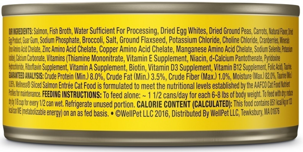 Wellness Complete Health Sliced Salmon Entree Wet Cat Food