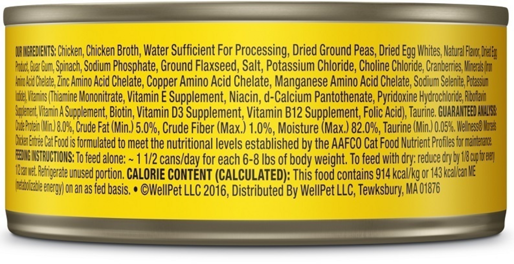 Wellness Complete Health Morsels Chicken Entree Wet Cat Food