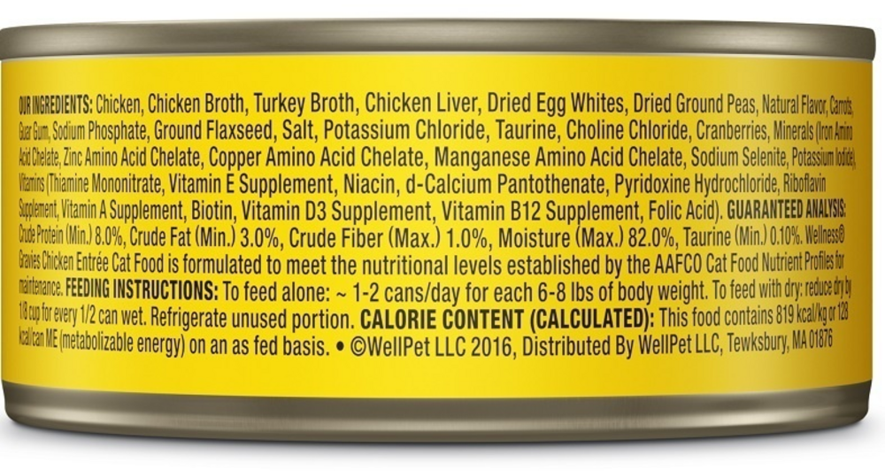 Wellness Complete Health Minced Chicken Dinner Wet Cat Food