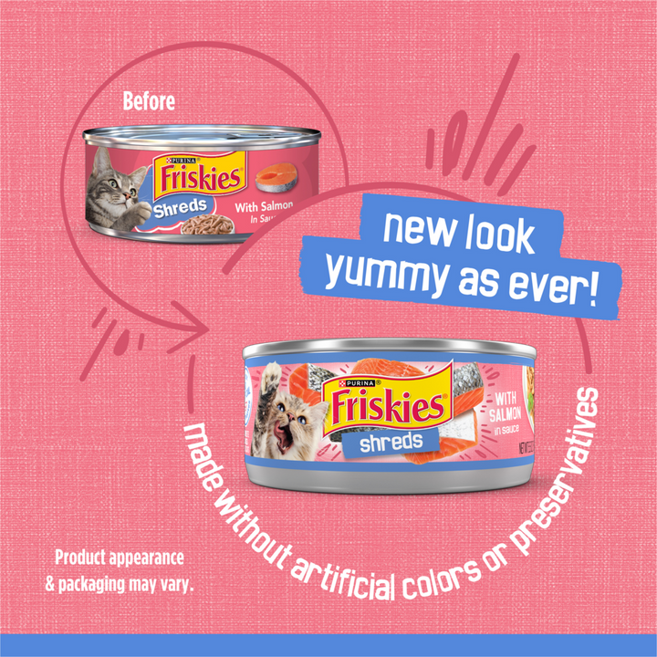 Friskies Savory Shreds Salmon in Sauce Wet Cat Food