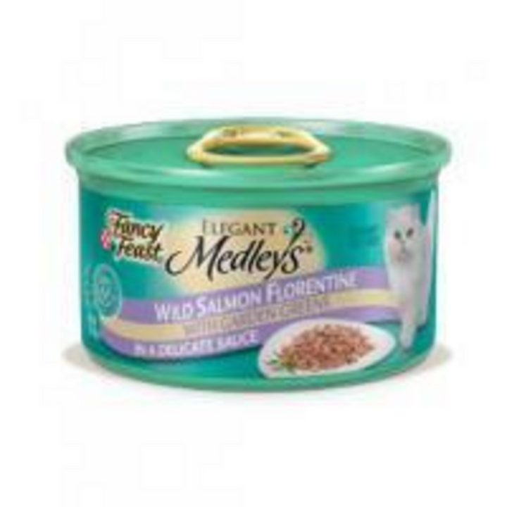 Fancy Feast Medleys Wild Salmon Florentine With Spinach in a Light Broth