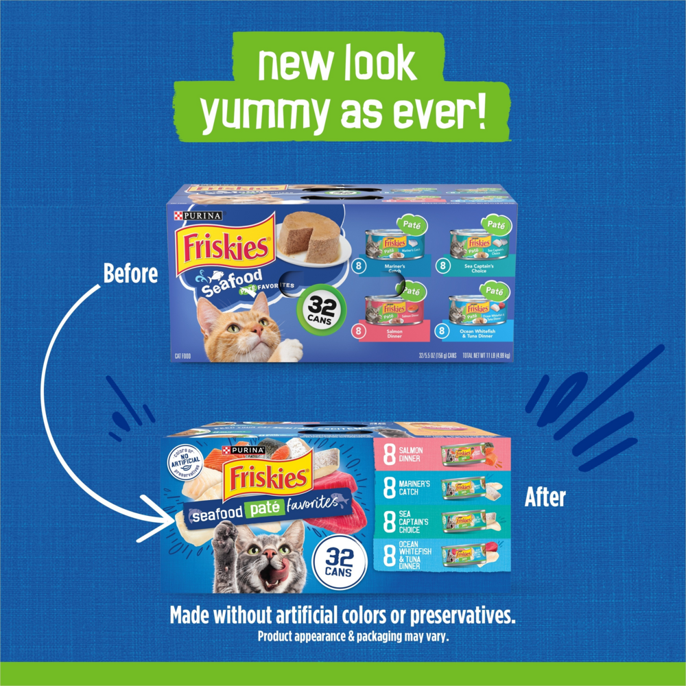 Friskies Seafood Favorites Variety Pack Canned Cat Food