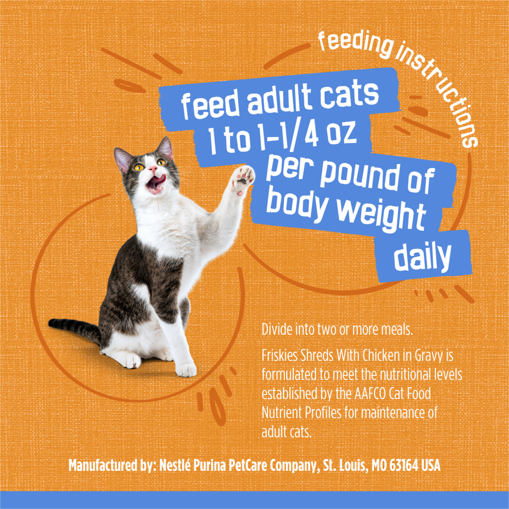 Friskies Savory Shreds with Chicken in Gravy Canned Cat Food