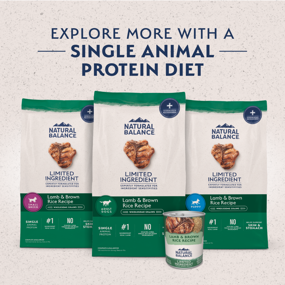 Natural Balance Limited Ingredient Dry Dog Food, Large Breed Lamb & Brown Rice Recipe