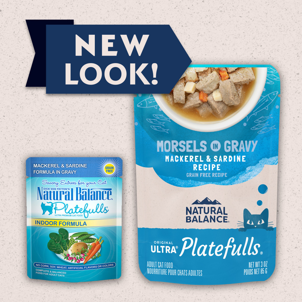 Natural Balance Original Ultra Platefulls Wet Cat Food, Mackerel & Sardine Morsels in Gravy Recipe