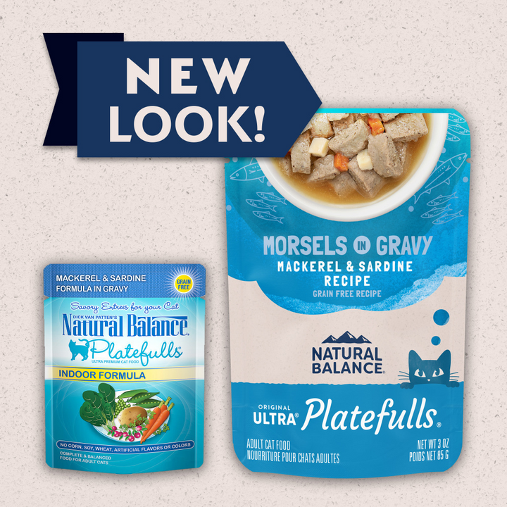 Natural Balance Original Ultra Platefulls Wet Cat Food, Mackerel & Sardine Morsels in Gravy Recipe