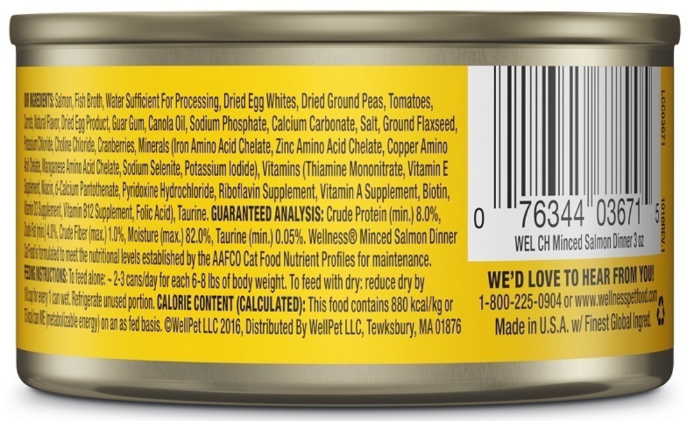 Wellness Complete Health Minced Salmon Dinner Wet Cat Food