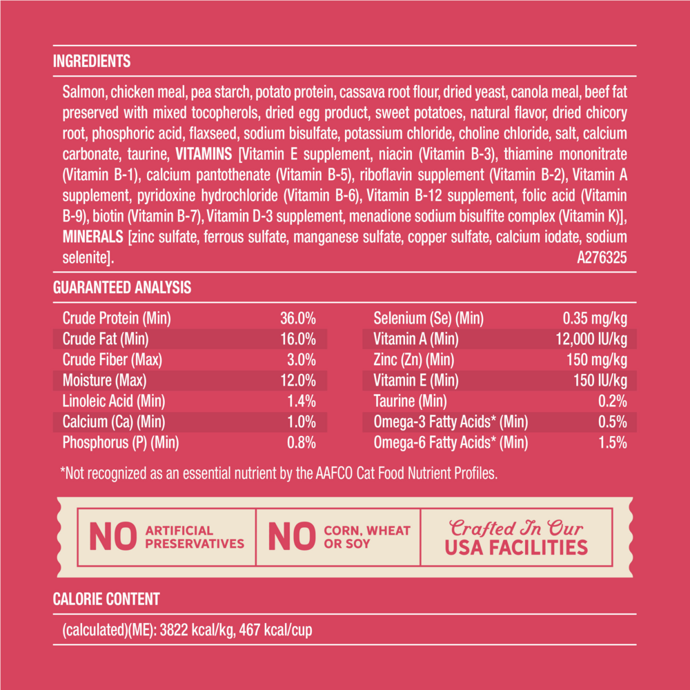 Merrick Purrfect Bistro Grain Free Real Salmon & Sweet Potato Recipe Dry Cat Food