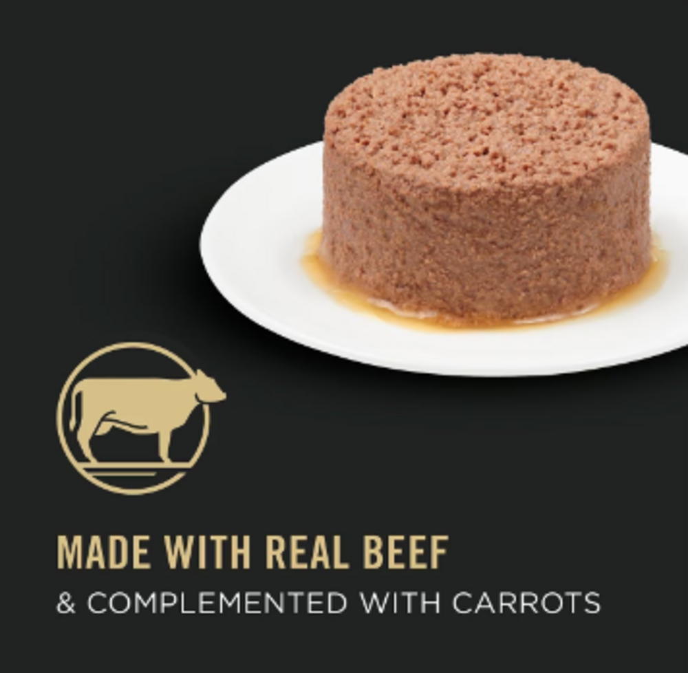 Purina Pro Plan Complete Essentials Adult Beef Entree in Gravy with Carrots Canned Cat Food