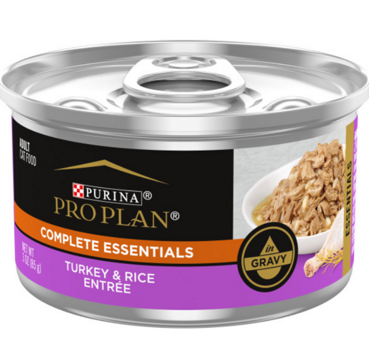 Purina Pro Plan Complete Essentials Adult Turkey & Vegetable Entree in Gravy Canned Cat Food
