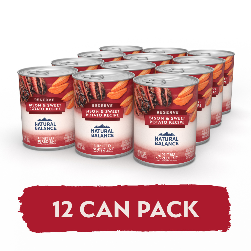 Natural Balance Limited Ingredient Reserve Wet Dog Food, Bison & Sweet Potato Recipe