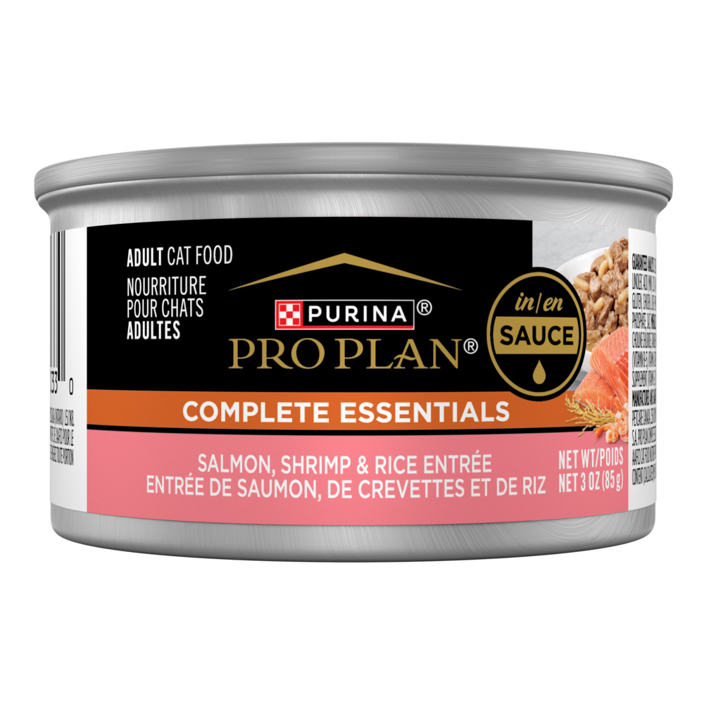 Purina Pro Plan Complete Essentials Adult Salmon, Shrimp & Rice in Sauce Entree Canned Cat Food