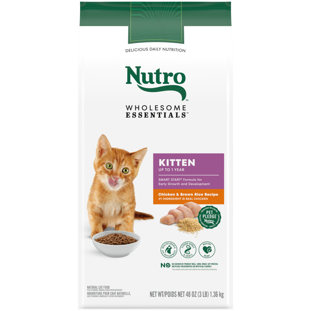 Nutro Wholesome Essentials Farm Raised Kitten Chicken and Brown Rice Dry Cat Food