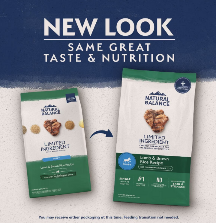 Natural Balance Limited Ingredient Puppy Dry Dog Food, Lamb & Brown Rice Recipe