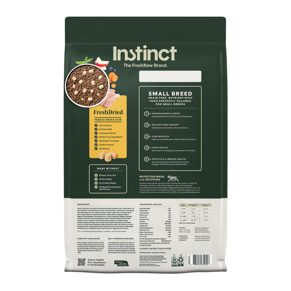 Instinct Raw Boost Small Breed Grain-Free Chicken Meal Dry Dog Food