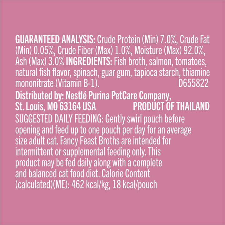 Fancy Feast Classic Broths with Wild Salmon & Vegetables Supplemental Cat Food Pouches