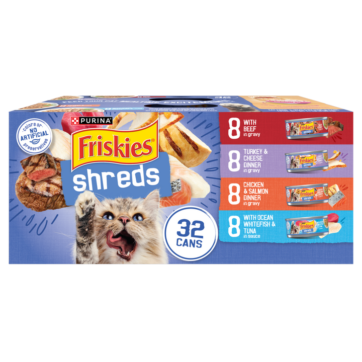 Friskies Shreds Variety Pack Canned Cat Food