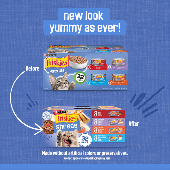 Friskies Shreds Variety Pack Wet Cat Food