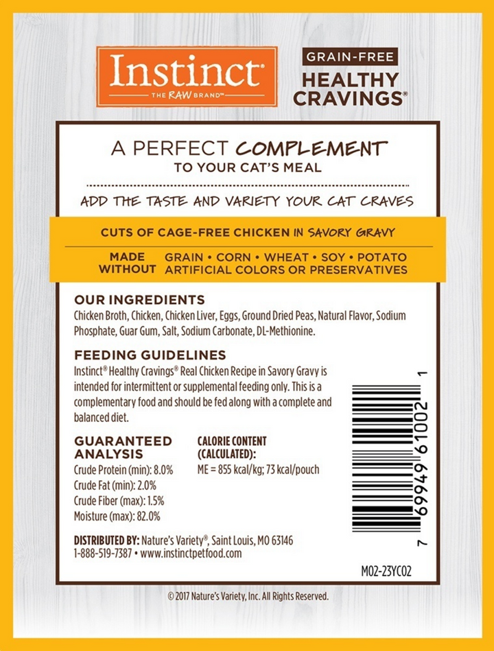 Instinct Healthy Cravings Grain Free Chicken Wet Cat Food Topper