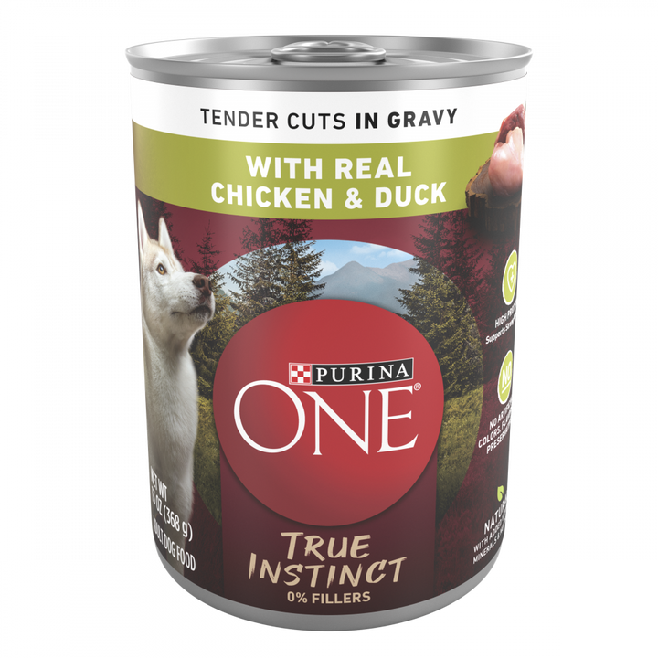 One True Instinct Tender Cuts in Gravy Chicken and Duck Wet Dog Food
