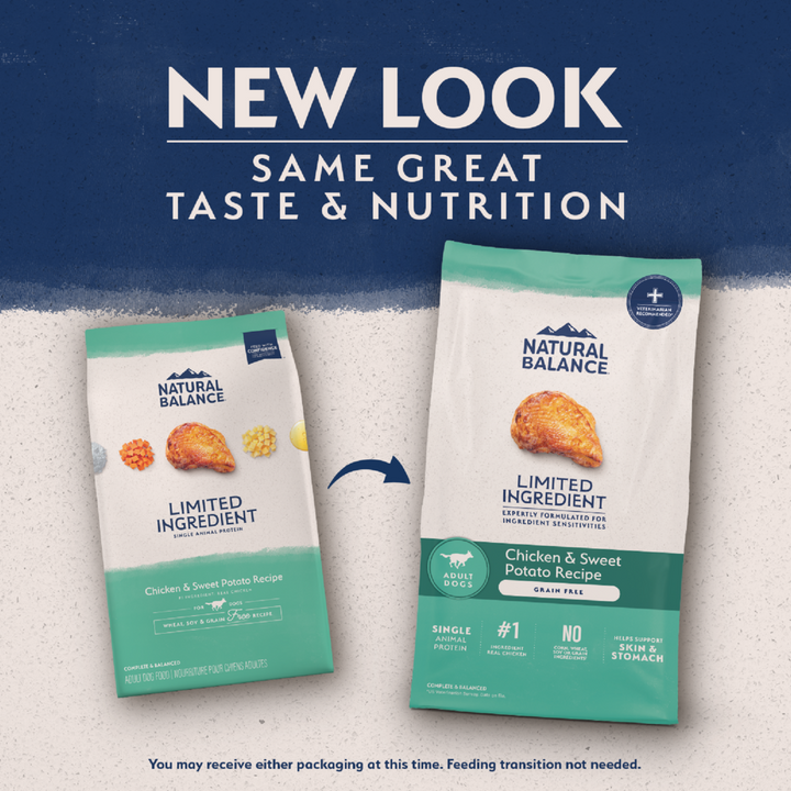 Natural Balance Limited Ingredient Grain Free Dry Dog Food, Chicken & Sweet Potato Recipe