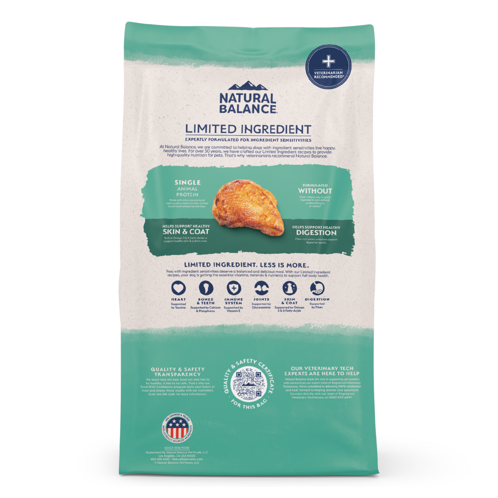 Natural Balance Limited Ingredient Grain Free Dry Dog Food, Chicken & Sweet Potato Recipe