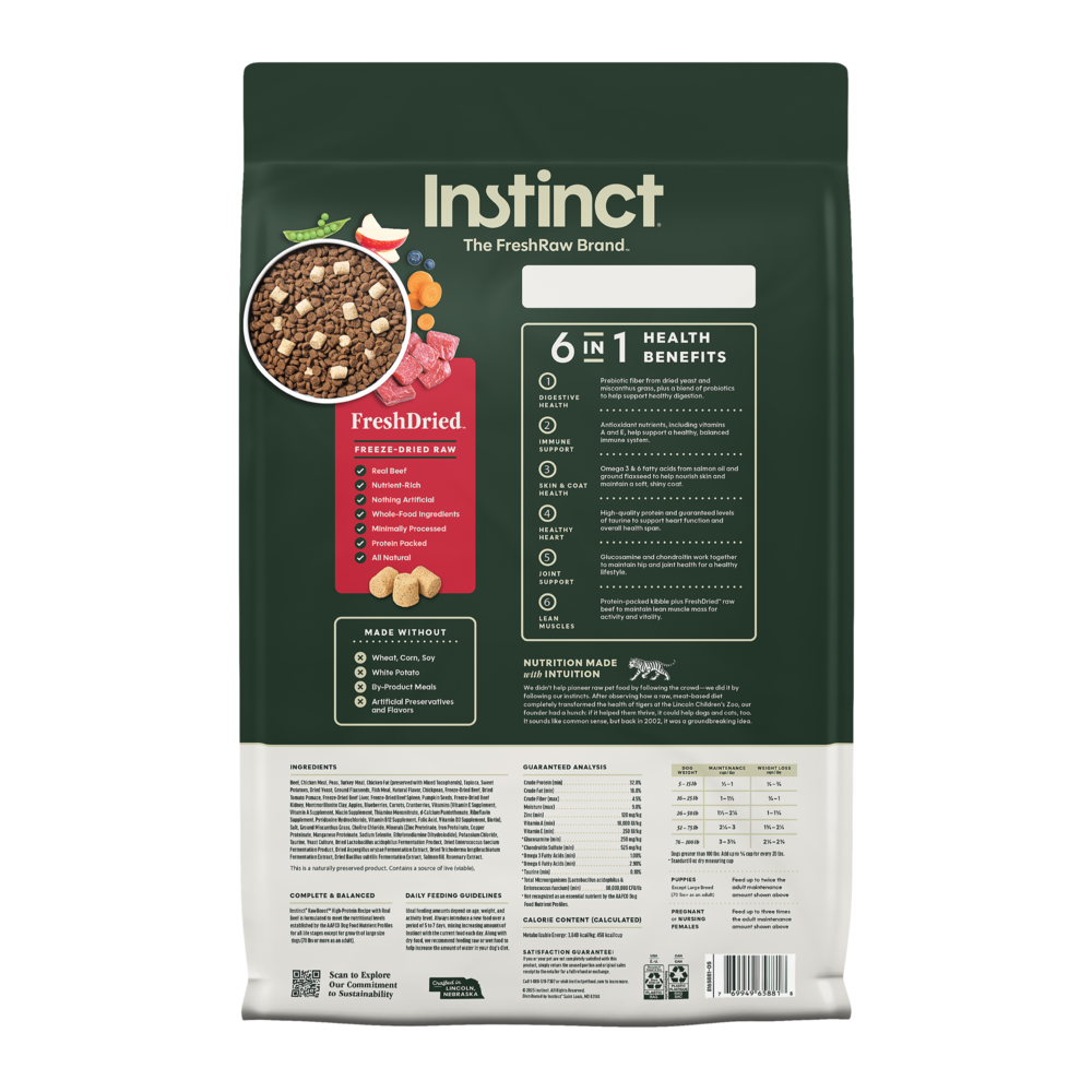 Instinct Raw Boost Grain Free Recipe with Real Beef Natural Dry Dog Food