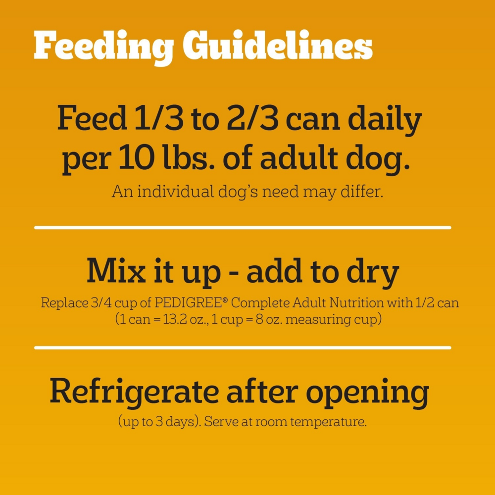 Pedigree Chopped Ground Dinner Multipack with Chicken and Beef Canned Dog Food
