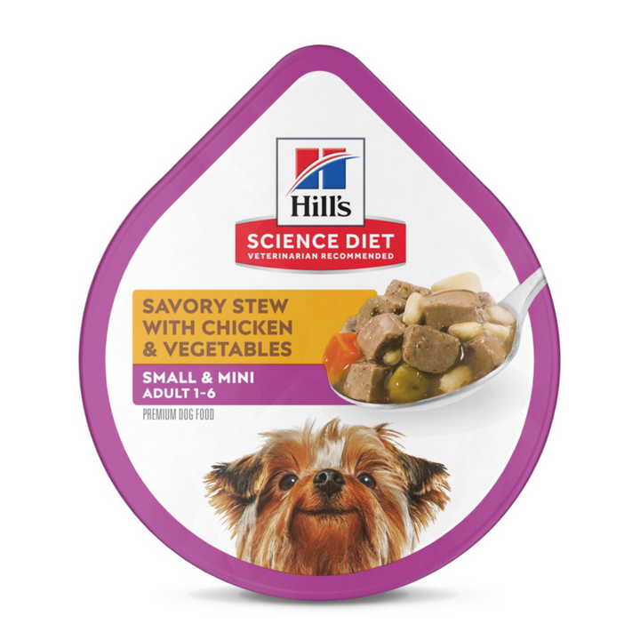Hill's Science Diet Adult SM Paws Savory Stew with Chicken & Vegetables Dog Food Trays