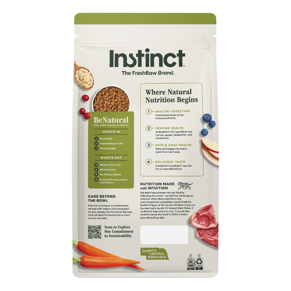 Instinct Be Natural Real Lamb & Oatmeal Dry Dog Food
