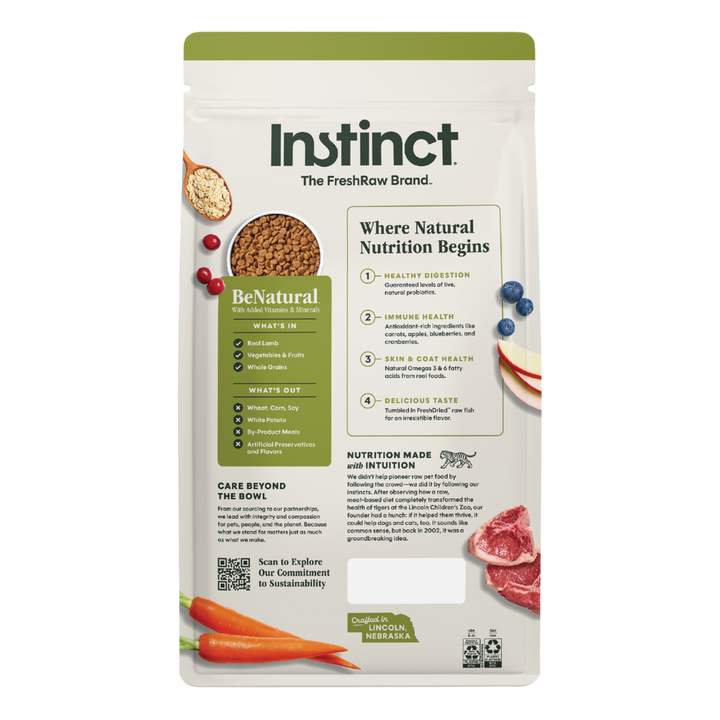 Instinct Be Natural Real Lamb & Oatmeal Dry Dog Food
