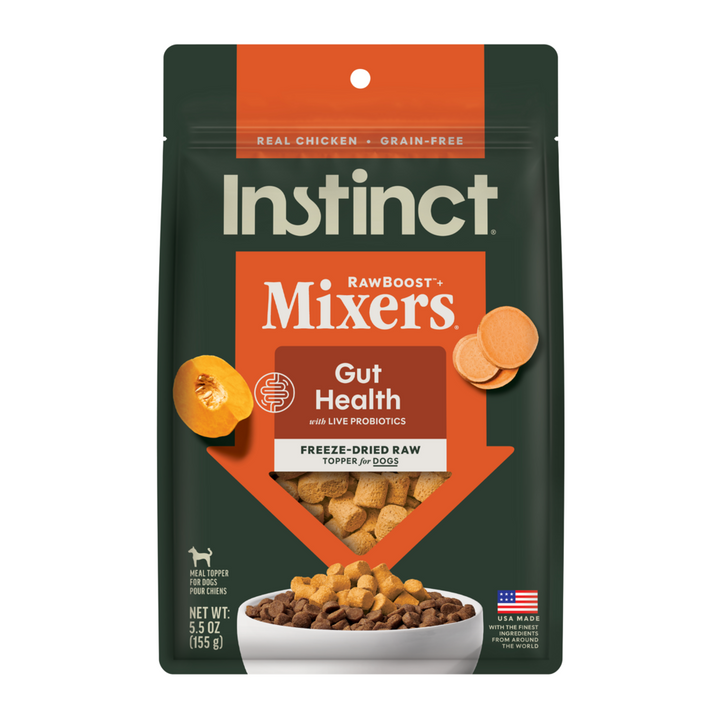 Instinct Grain Free Freeze Dried Raw Boost Mixers Gut Health Recipe Dog Food Topper